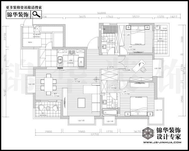 五礦御江金城A1戶(hù)型140平米  戶(hù)型